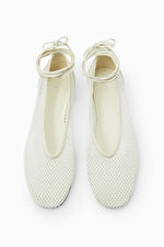 LEATHER-TRIMMED MESH BALLET FLATS | COS (US)
