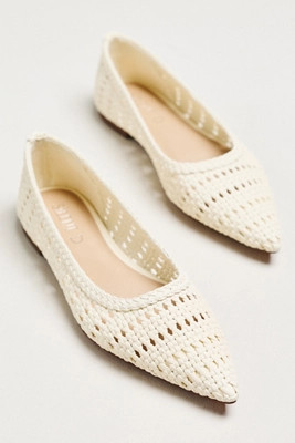 Silent D Selma Woven Pointed-Toe Flats | Anthropologie (US)