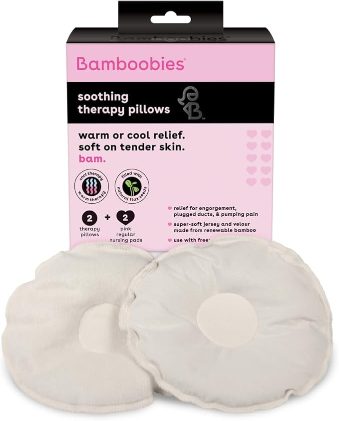 Bamboobies Soothing Nursing Pillows, Daytime Nursing Pads - Reusable, Hot Cold Compress for Breas... | Amazon (US)