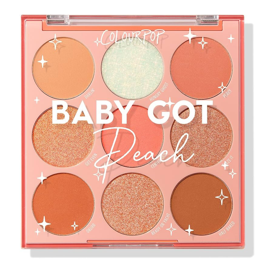 ColourPop Baby Got Peach Eyeshadow Palette - Orange & Coral Shadows with Metallic, Matte and Glit... | Amazon (US)