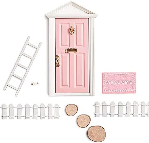 Pink Little Tooth Fairy Door Kits That Open with Fairy Garden Accessories Miniature Decorations f... | Amazon (US)