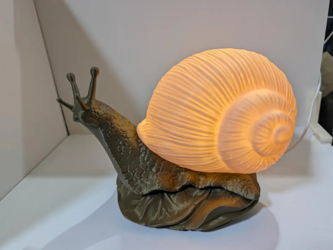 Snail Tiffany-Style Lamp Night Light, USB Table Lamp, Cottagecore Accent piece | Etsy (US)