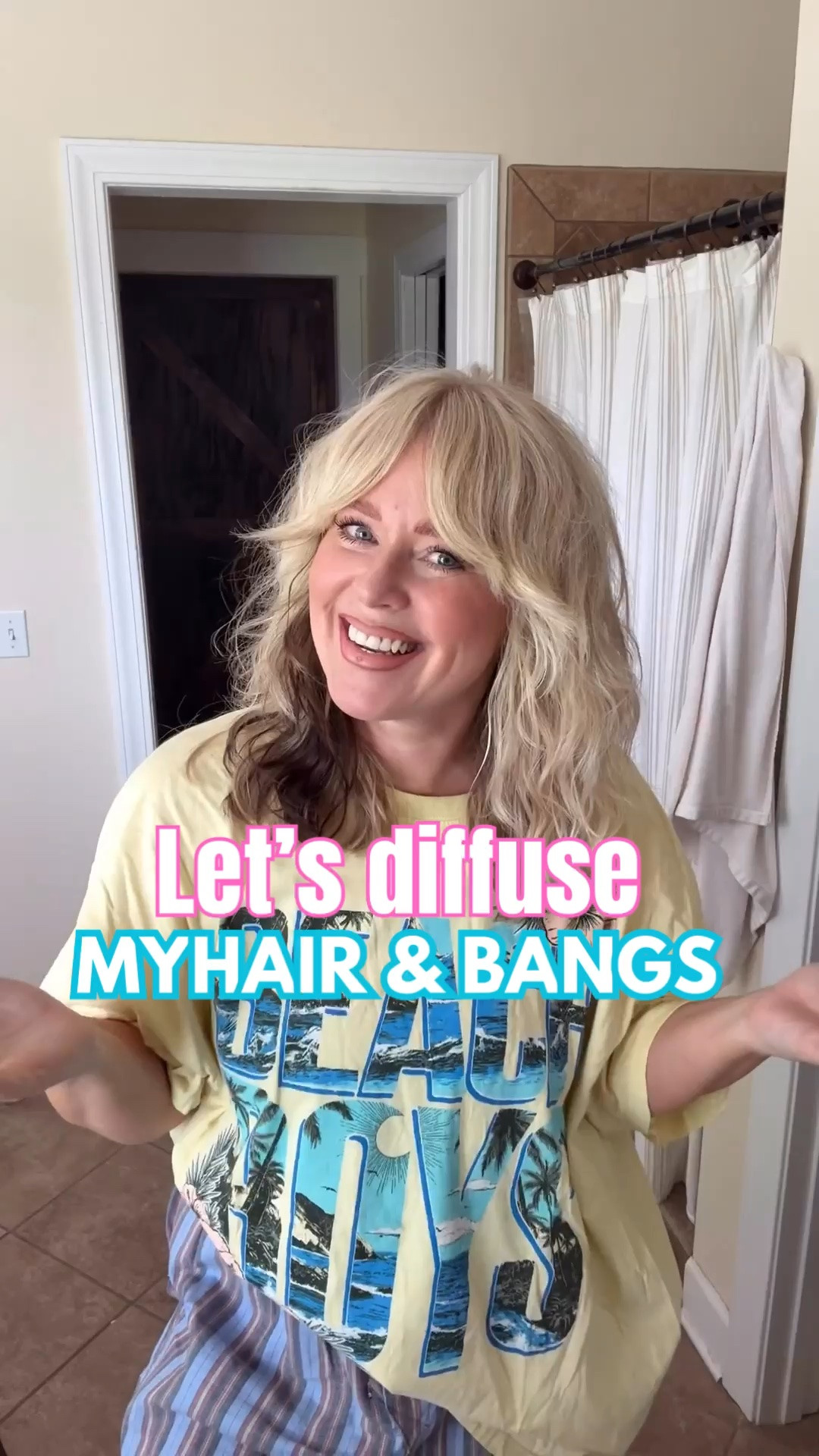 Diffusing my hair and bangs. I get asked a lot about my bangs and how I style them! I diffuse them most of the time and it’s so easy! 
Linking everything I can for you.

#LTKOver40