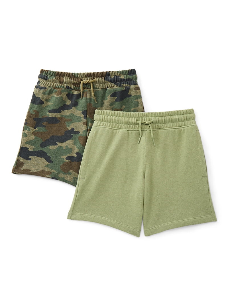 Wonder Nation Boys Knit Shorts, 2-Pack, Sizes 4-18 & Husky | Walmart (US)