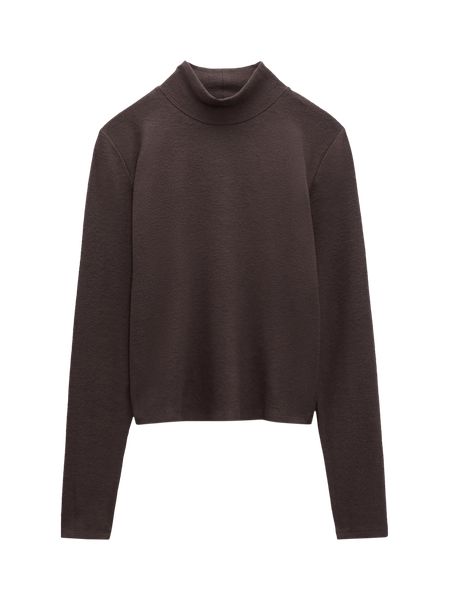 Classic-Fit Cotton-Blend Mockneck Long-Sleeve Shirt | Women's Long Sleeve Shirts | lululemon | Lululemon (US)