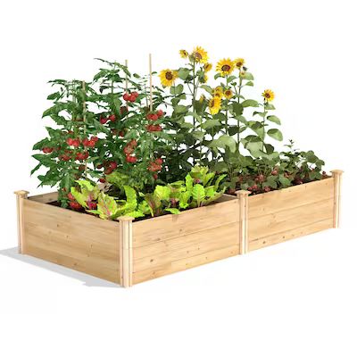 Greenes Fence 48-in W x 96-in L x 17.5-in H Natural Cedar Raised Garden Bed Lowes.com | Lowe's