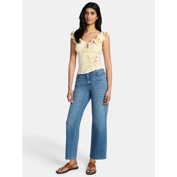 Madden NYC Women's Ruffle Top | Walmart (US)