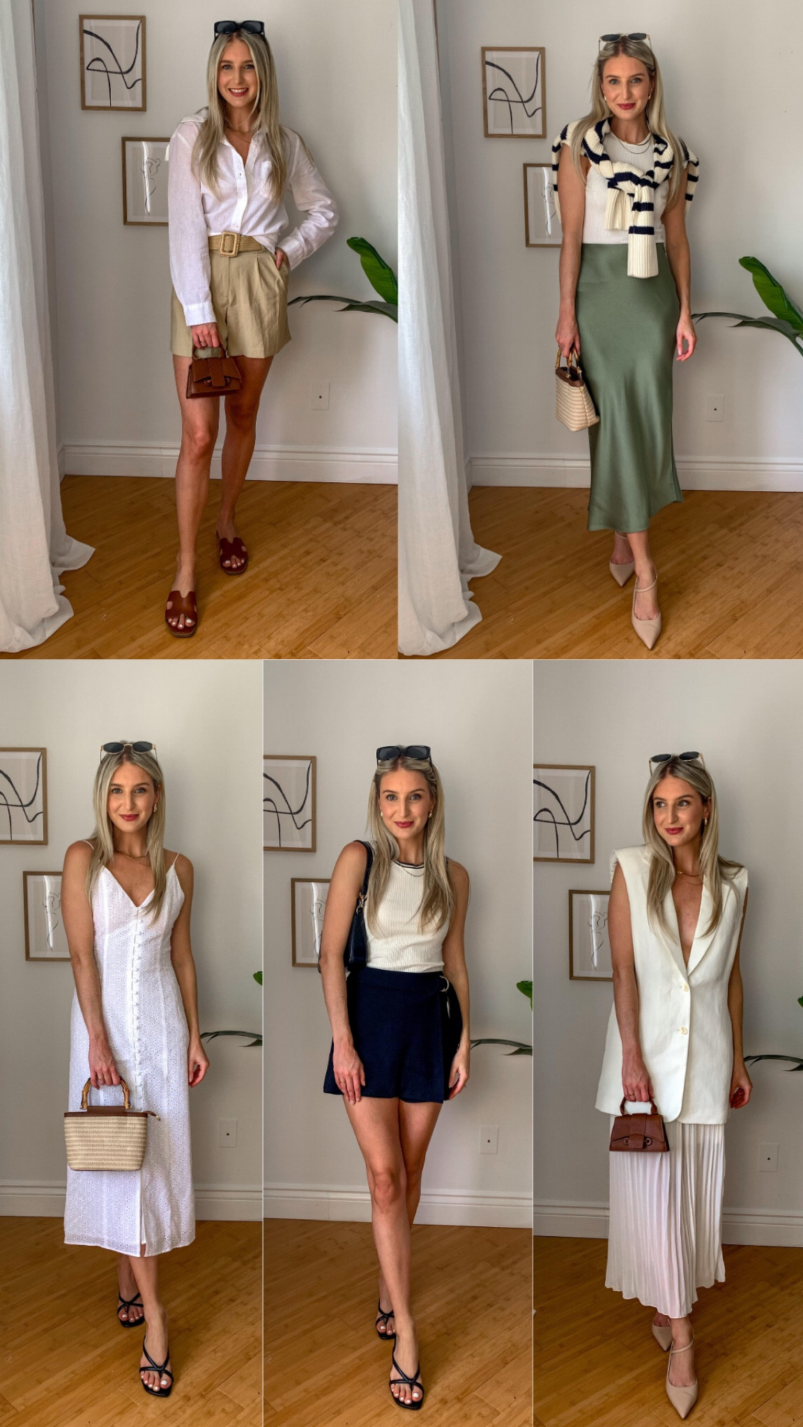 H&amp;M 🤍 New in 🤍 There’s so many good pieces at H&amp;M right now for your summer capsule wardrobe!  Including summer dress ideas, satin midi skirt, skort for summer, white summer dress, linen summer shirt and more 🤍



#LTKStyleTip #LTKFindsUnder100 #LTKSeasonal