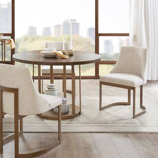 Robertson 2-Piece Cream Wood Top Dining Chair Set | The Home Depot