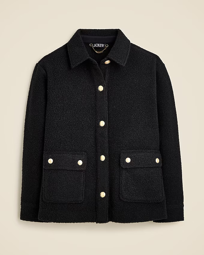 Bouclé shirt-jacket | J. Crew US