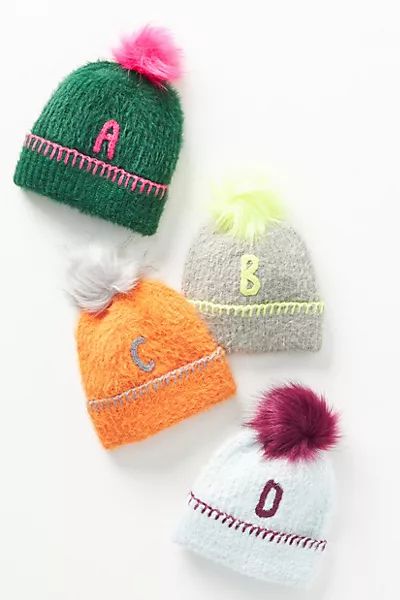 Fuzzy Monogram Kids Hat | Anthropologie (US)