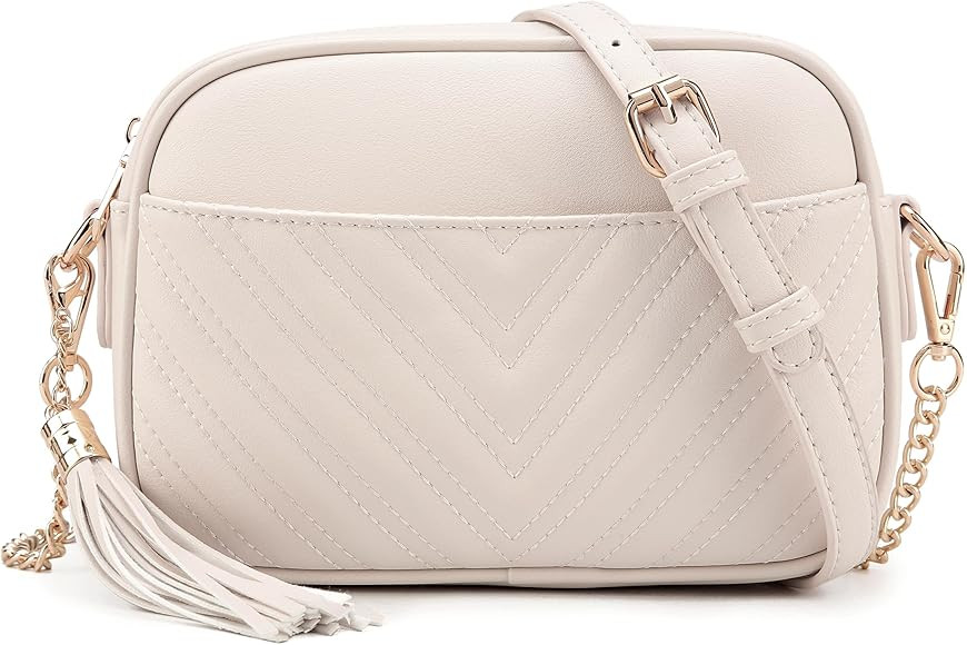 Quilted Crossbody Bag, Trendy Design Shoulder Purse | Amazon (US)