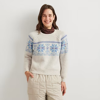 Women's Good Cheer Crewneck Sweater - Pattern | Eddie Bauer - US