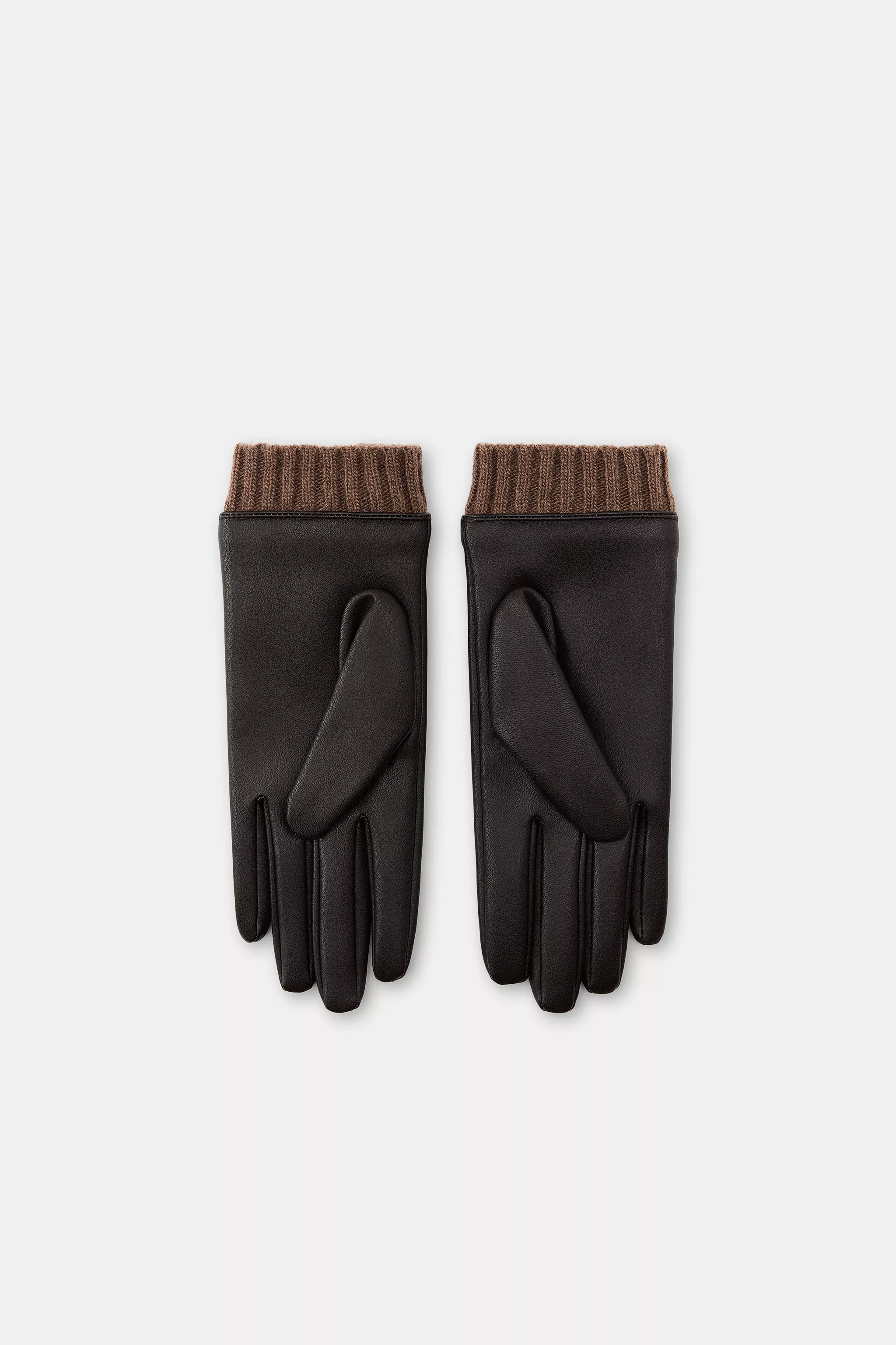 FAUX LEATHER GLOVES WITH WOOL | Zara Canada