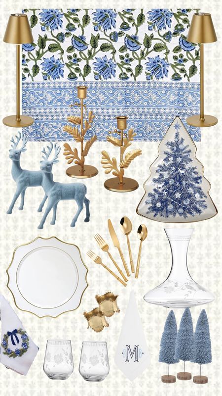 Don't forgot to shop for your tablescapes this holiday season! Loving this blue and white combination! #Holidaytablescapes #blueandwhite

#LTKSeasonal #LTKhome #LTKHoliday