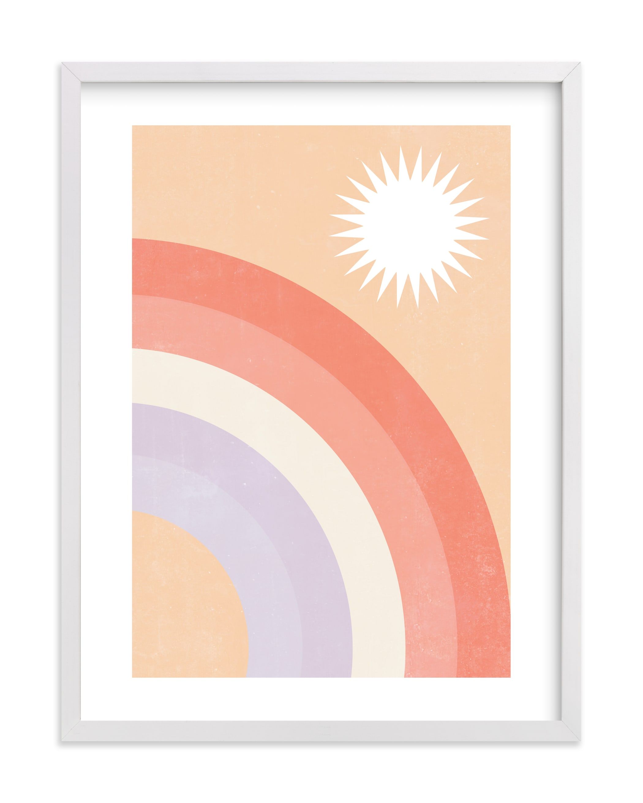 "Double Rainbow with Moon and Sun II" - Kids Open Edition Non-custom Art Print by EMANUELA CARRAT... | Minted