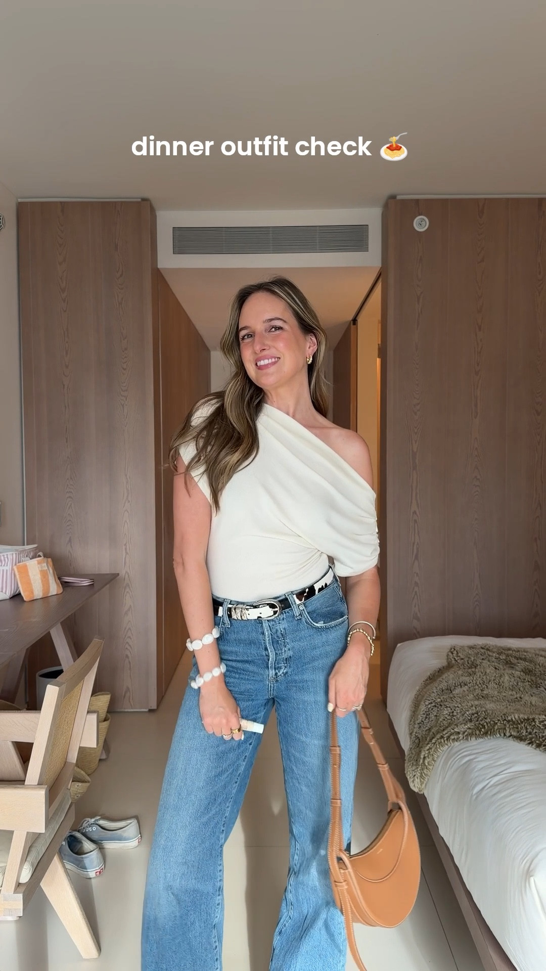 Wearing a small in the top and a 26 in the jeans 

#LTKSeasonal #LTKdayinmylife #LTKootd