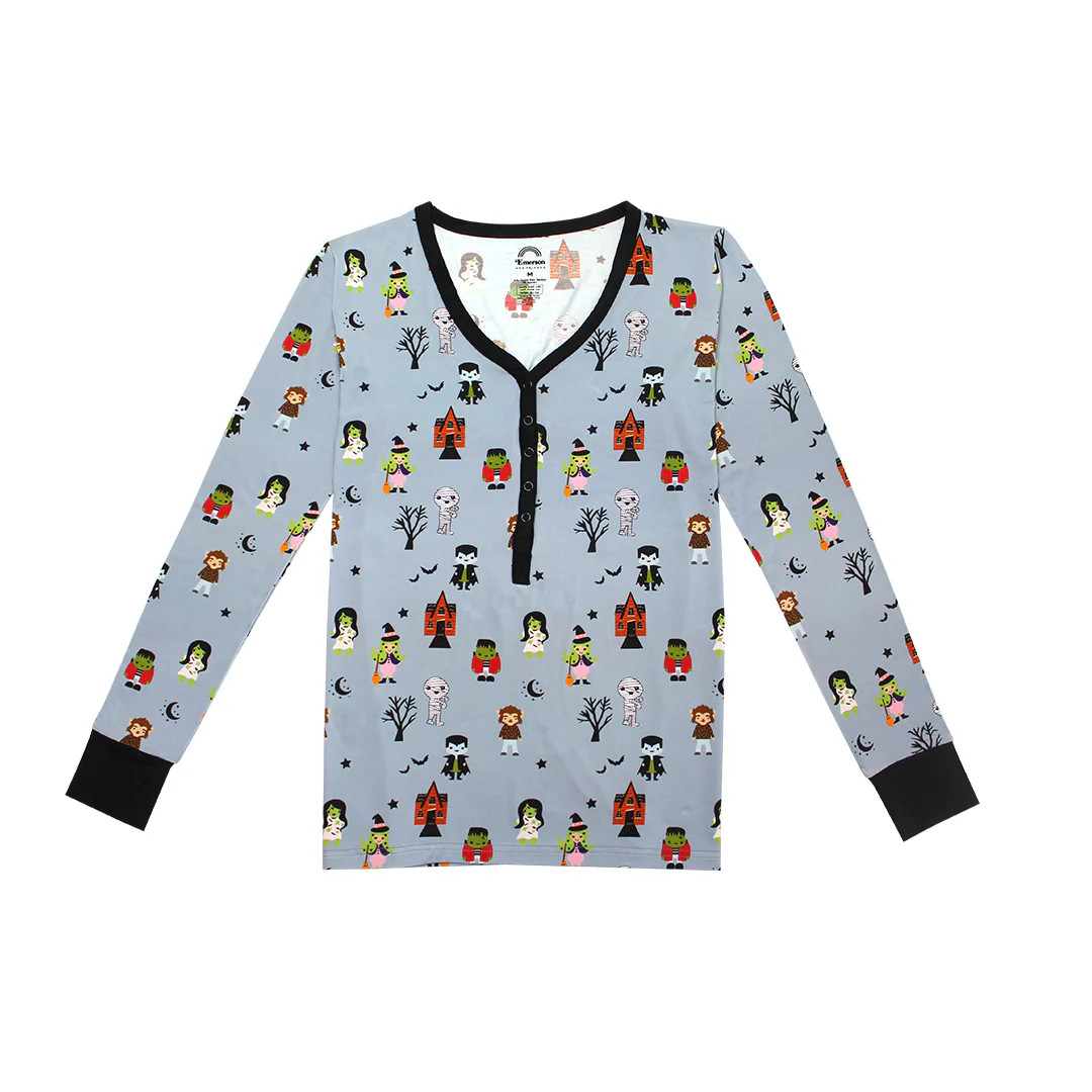 Monster Party Halloween Bamboo Women's Top | Emerson and Friends