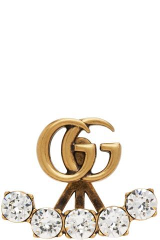 Gold Double G Earring | SSENSE