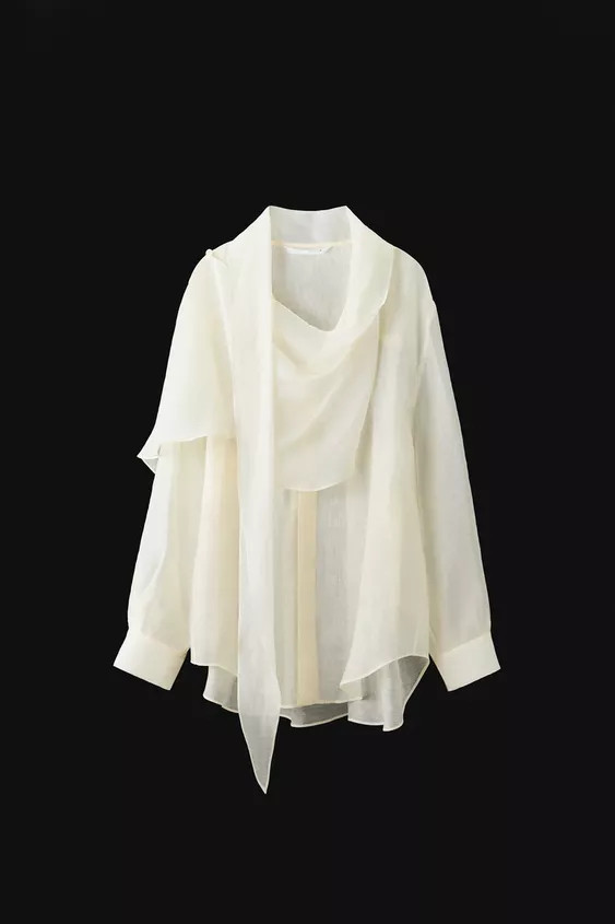 ZW COLLECTION HANDKERCHIEF SHIRT | Zara US
