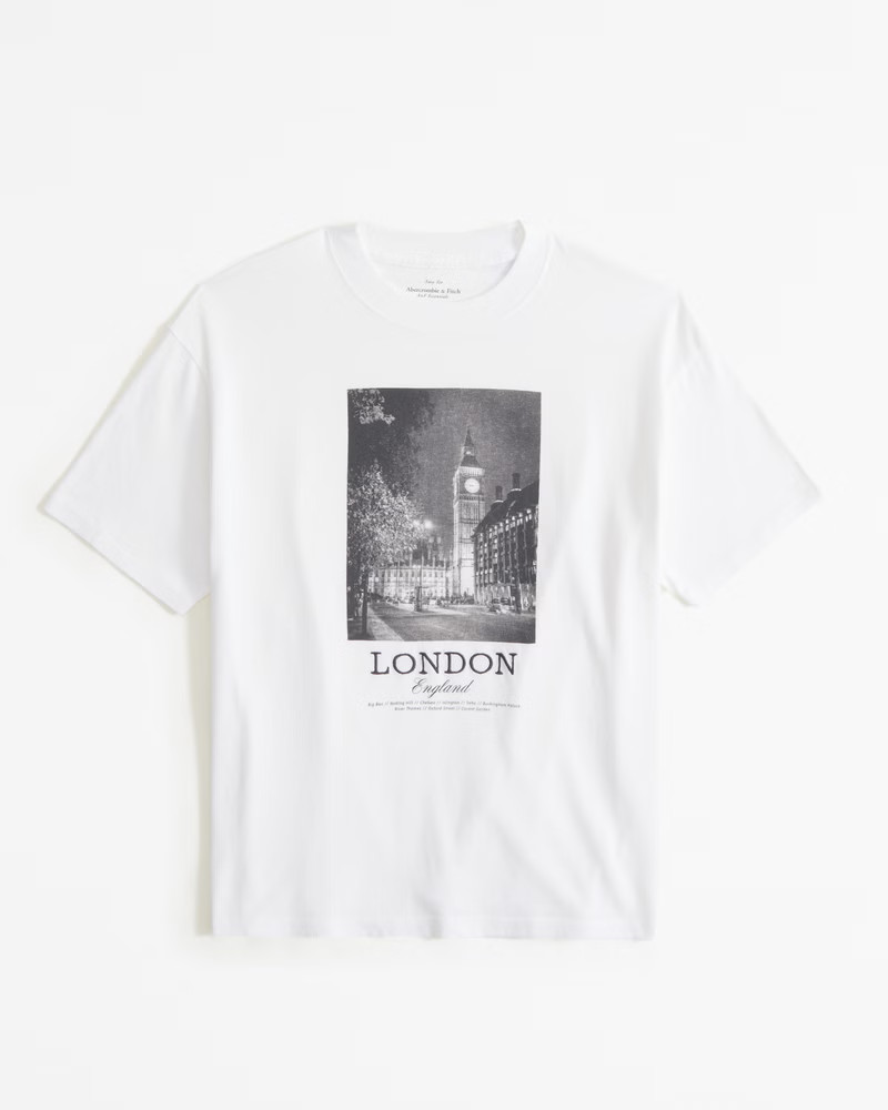 Women's London Graphic Easy Tee | Women's Tops | Abercrombie.com | Abercrombie & Fitch (US)