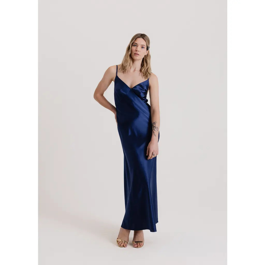 Alas 100 Silk Slip Maxi Dress in Royal Blue at Nordstrom, Size Small | Nordstrom