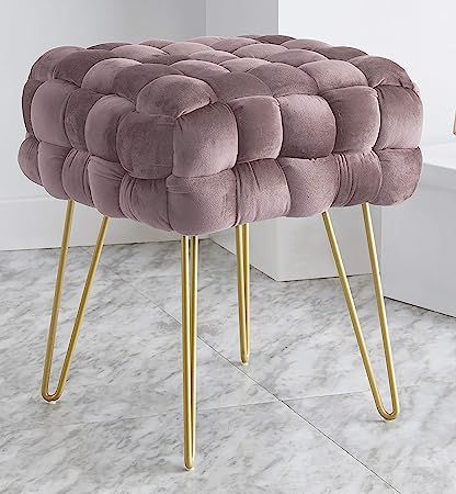 Ornavo Home Modern Contemporary Upholstered Velvet Ottoman amazon office decor inspo ltkgifts | Amazon (US)