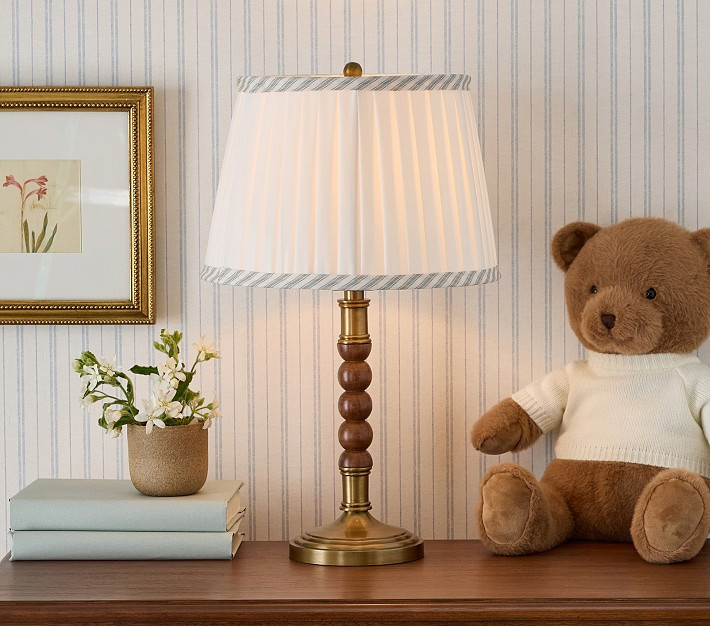 Chris Loves Julia Turned Wood Table Lamp (18") | Pottery Barn Kids