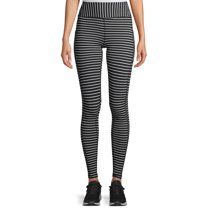 Avia Women's Active Performance Black and White Stripe Leggings | Walmart (US)