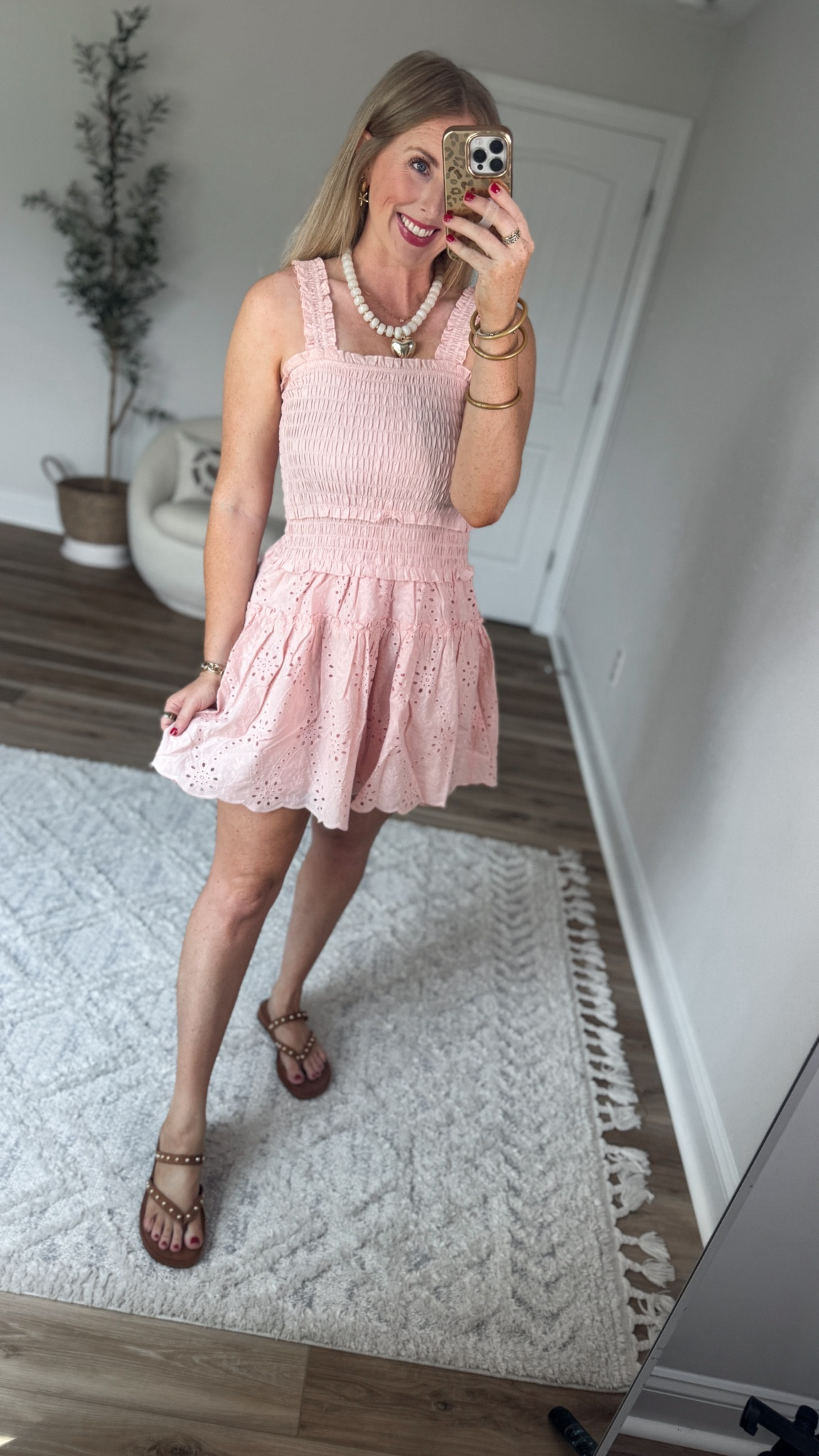 Weekend Walmart Wins try on
Pink smocked & eyelet mini dress- medium

#LTKootd #LTKmomlife