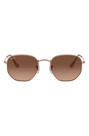 54mm Gradient Hexagonal Sunglasses | Nordstrom