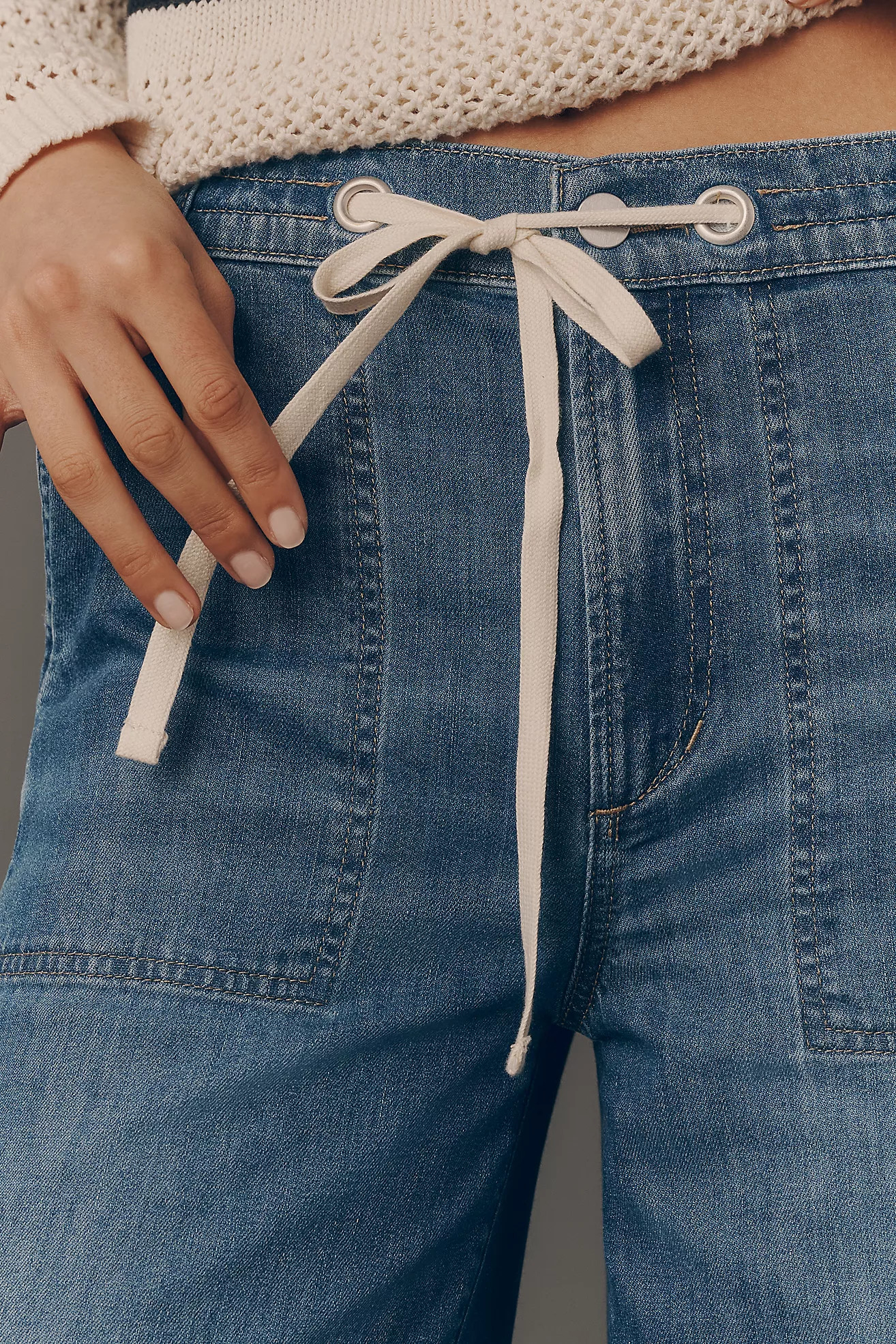 Joe's Jeans Madeline Drawstring High-Rise Wide-Leg Jeans | Anthropologie (US)