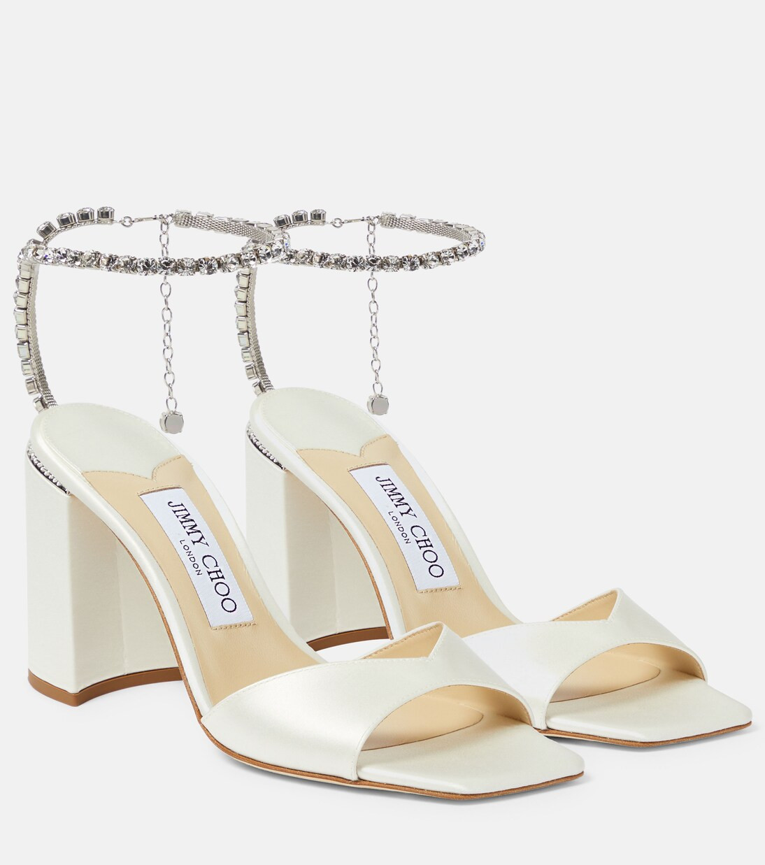 Saeda 85 embellished satin sandals | Mytheresa (US/CA)