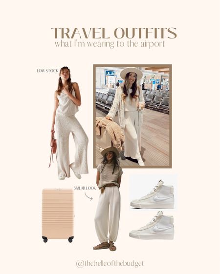 Travel outfit, airport outfit, spring outfit, spring break 