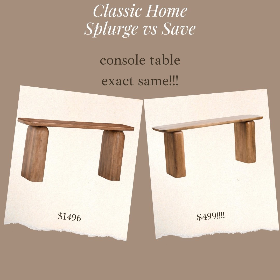 Wow!!! I just found this designer solid wood console table for almost $1000 less 🤯😍🚨🙌🏻 will sellout! Amazing price for Classic Home, a solid wood piece, and legs this style!?! 

#LTKSaleAlert #LTKHome