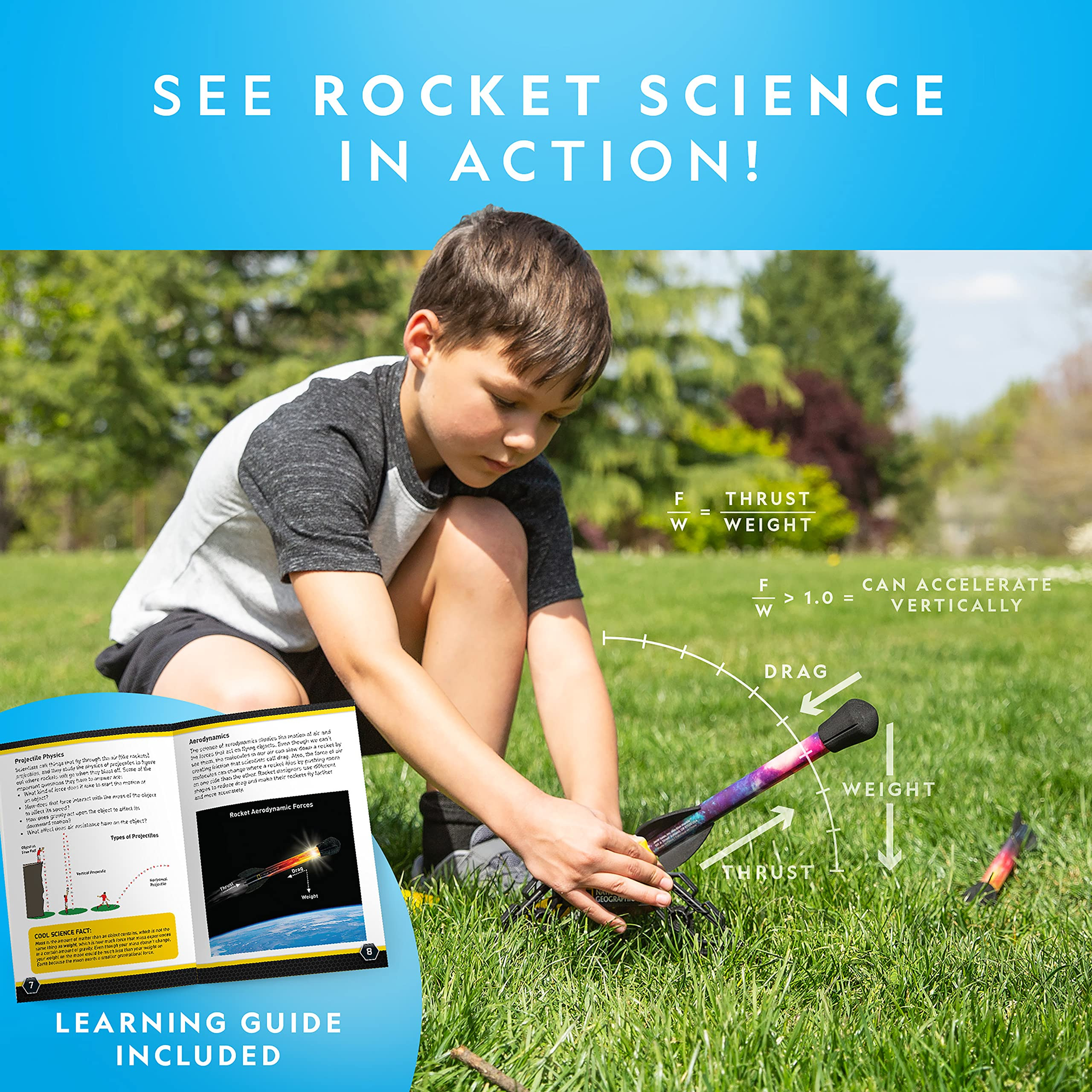 National Geographic Air Rocket Toy – Ultimate LED Rocket Launcher for Kids, Jump and Launch The... | Amazon (US)