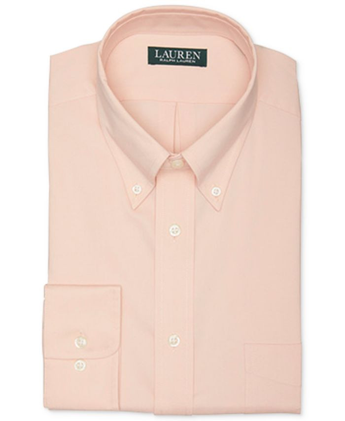 Lauren Men's Regular Fit Wrinkle Free Stretch Dress Shirt, Online Exclusive | Macys (US)