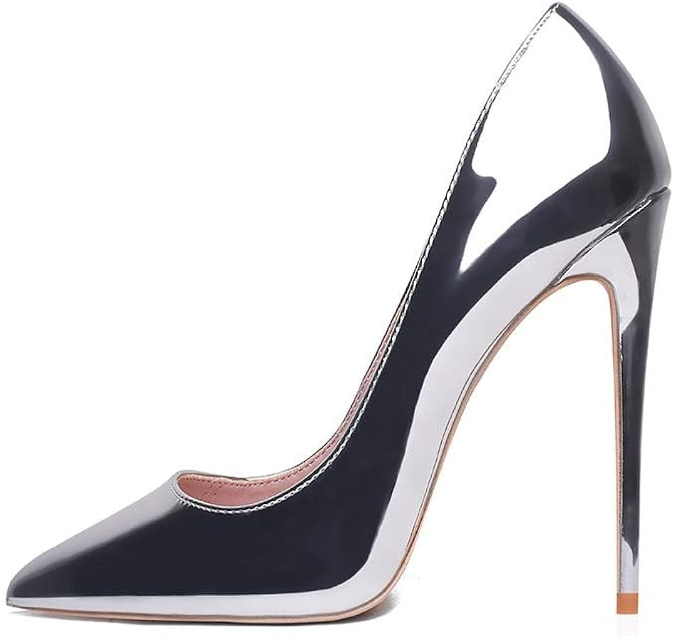 GENSHUO Women's 4.7 Inch Pumps Pointy Closed Toe Stiletto Sexy High Heels Slip on Porm Party Wedd... | Amazon (US)