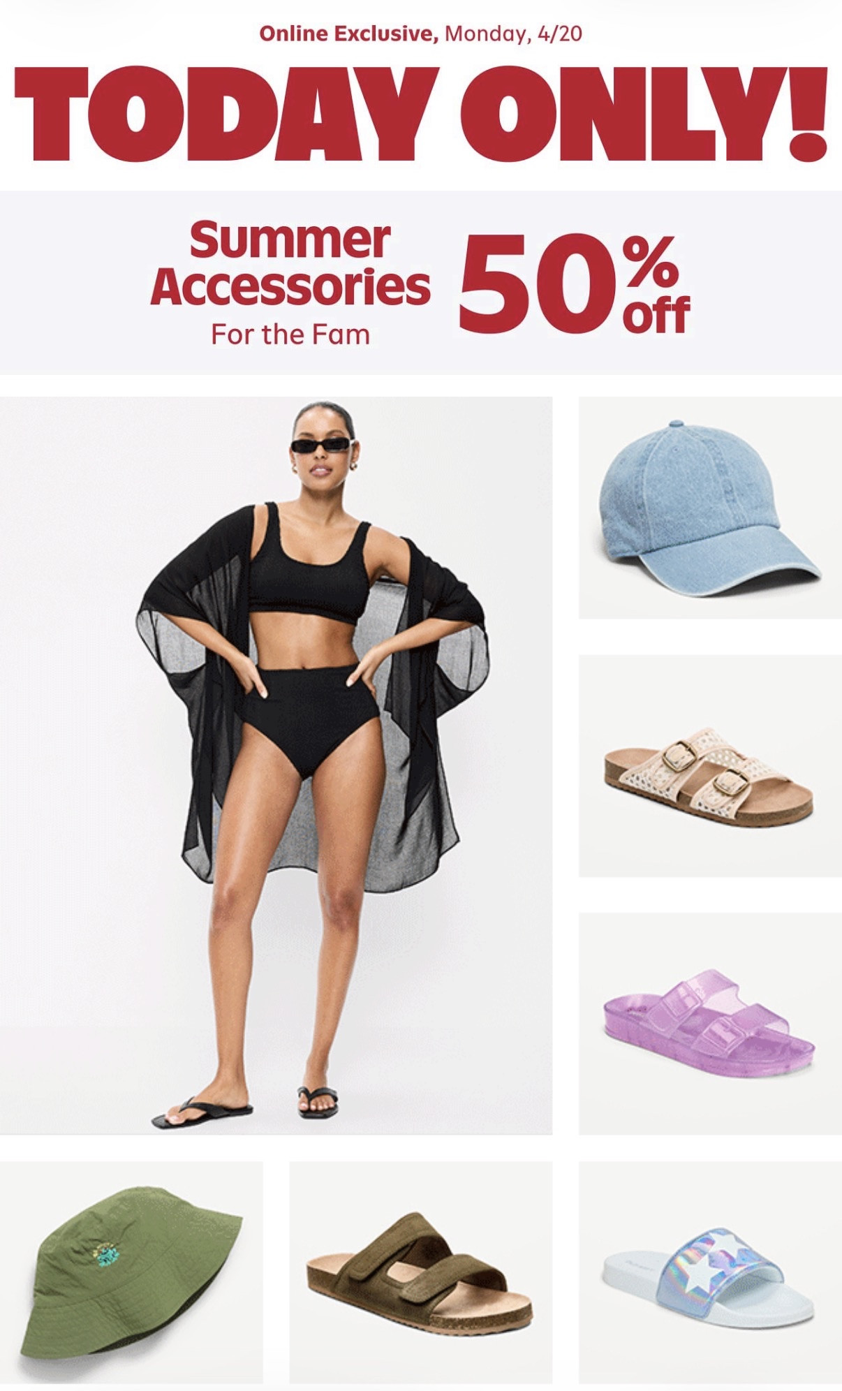50% off summer accessories for the whole family at Old Navy and I am grabbing EVERYTHING. Hats, sunglasses, bags, and all the little extras that complete your summer looks.

Shop all my Old Navy accessories on my LTK.

#ShoppingWithPriiincesss #OldNavy #SummerAccessories #SaleAlert #LTKDeals #LTKFashion #FamilyStyle #AffordableFashion #SummerStyle #AccessoryInspo #ClosetRefresh #OutfitDetails #StyleFinds #AtlantaMom #Atlantamom #Atlantabloggers #Atlantablogger #AtlantaCreator #Atlantacontentcreators #Atlantacontentcreator

#LTKSaleAlert #LTKTravel #LTKSeasonal