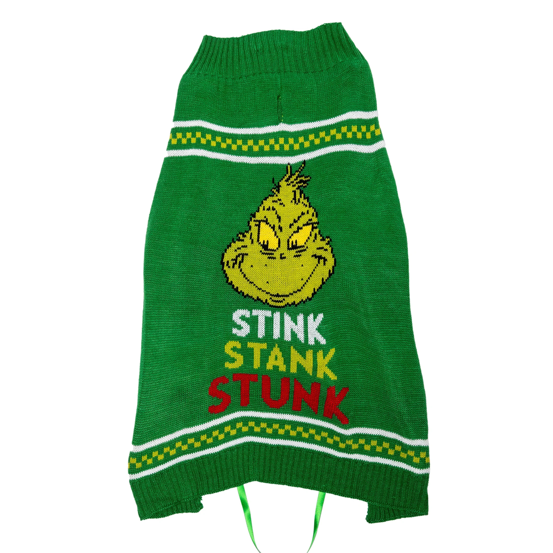 Dr. Seuss' The Grinch! Holiday Pet Sweater for Dogs, Stink Stank Stunk, Green, Medium | Walmart (US)