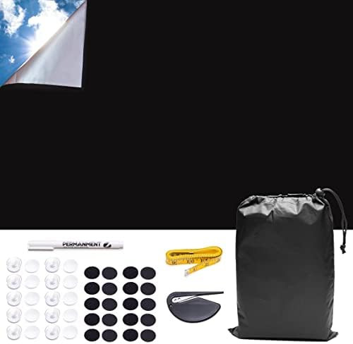 Portable Blackout Curtains 118x58 Shades - 100% Black Out Window Inserts, Temporary Home Blinds N... | Amazon (US)