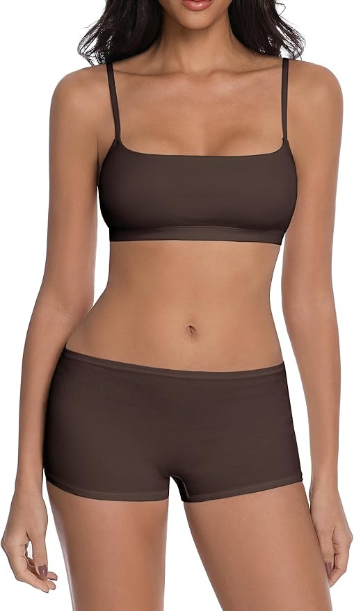 Abonlen Lounge Sets for Women 2 Piece Pajamas Camisole Tops With Shorts Sleepwear Tank Tops | Amazon (US)