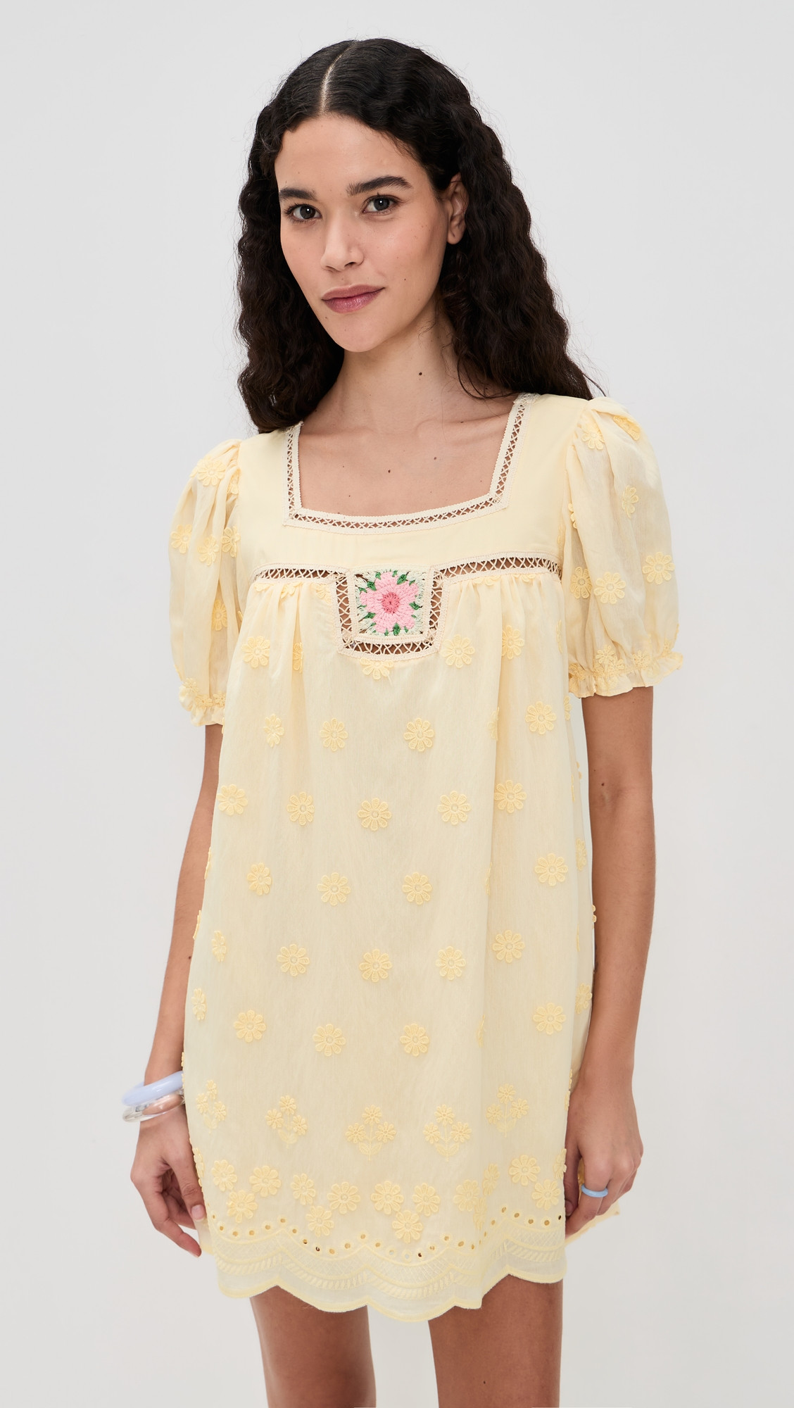 MAUDE CLUB Odette Dress Butter Yellow L | Shopbop