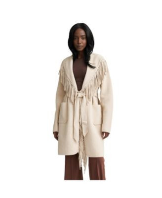 Nvlt Womens Wrap Fringe Mink Eyelash Coatigan | Macy's