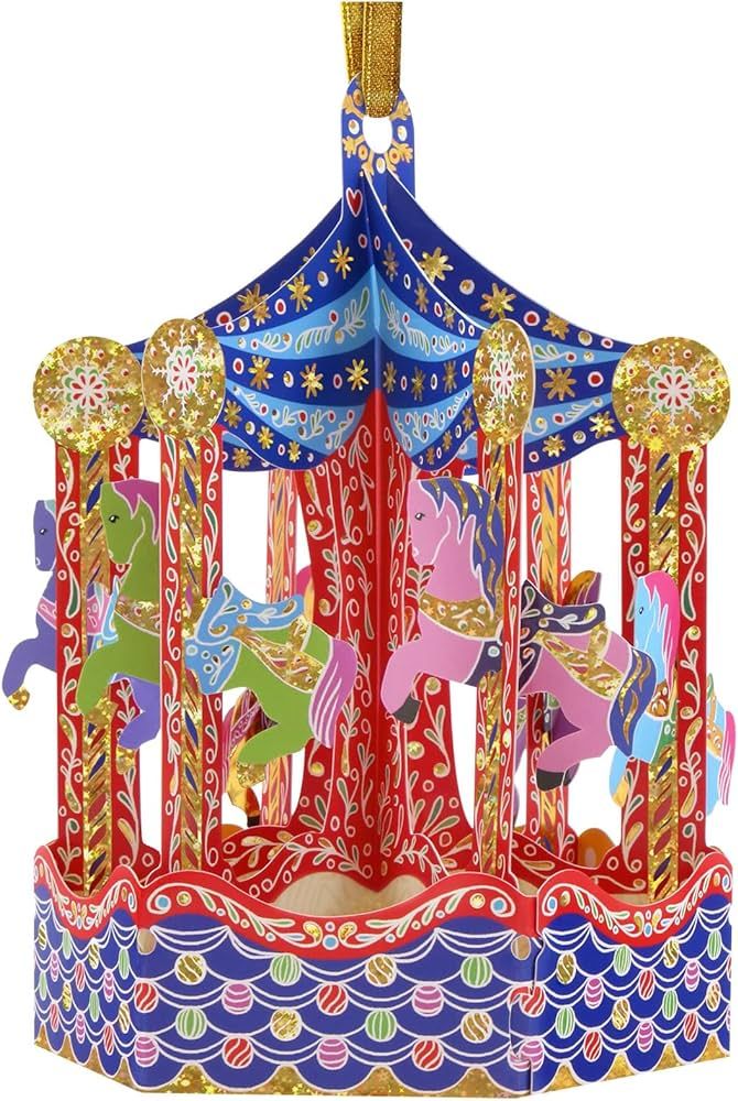 Santoro 3D Paper Pop Up Christmas Hanging Ornament (Carousel) | Amazon (US)