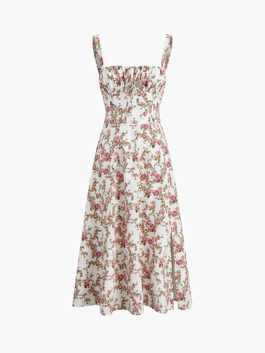 Rosebud Floral Midi Sundress | Commense