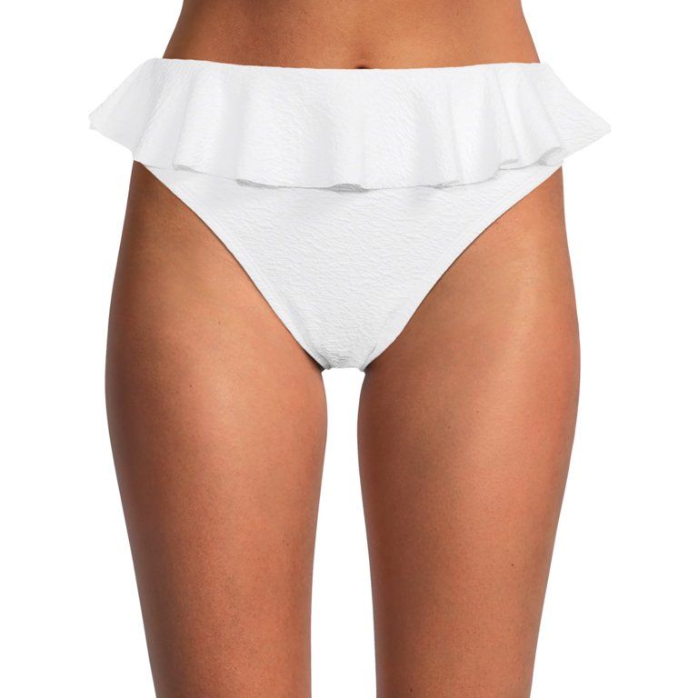 Time and Tru Women’s and Women's Texture Plus High Waist Swims Bottoms | Walmart (US)