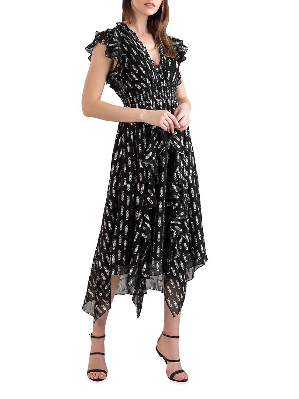 Maxine Printed Smocked Midi Dress | Saks Fifth Avenue