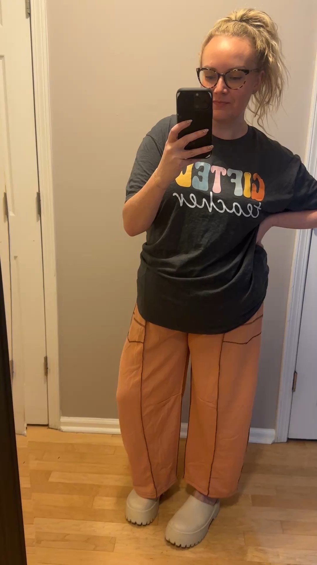 Free People dupe! These comfy pants are perfect for a teacher tee!

#LTKShoeCrush #LTKWorkwear #LTKFindsUnder50