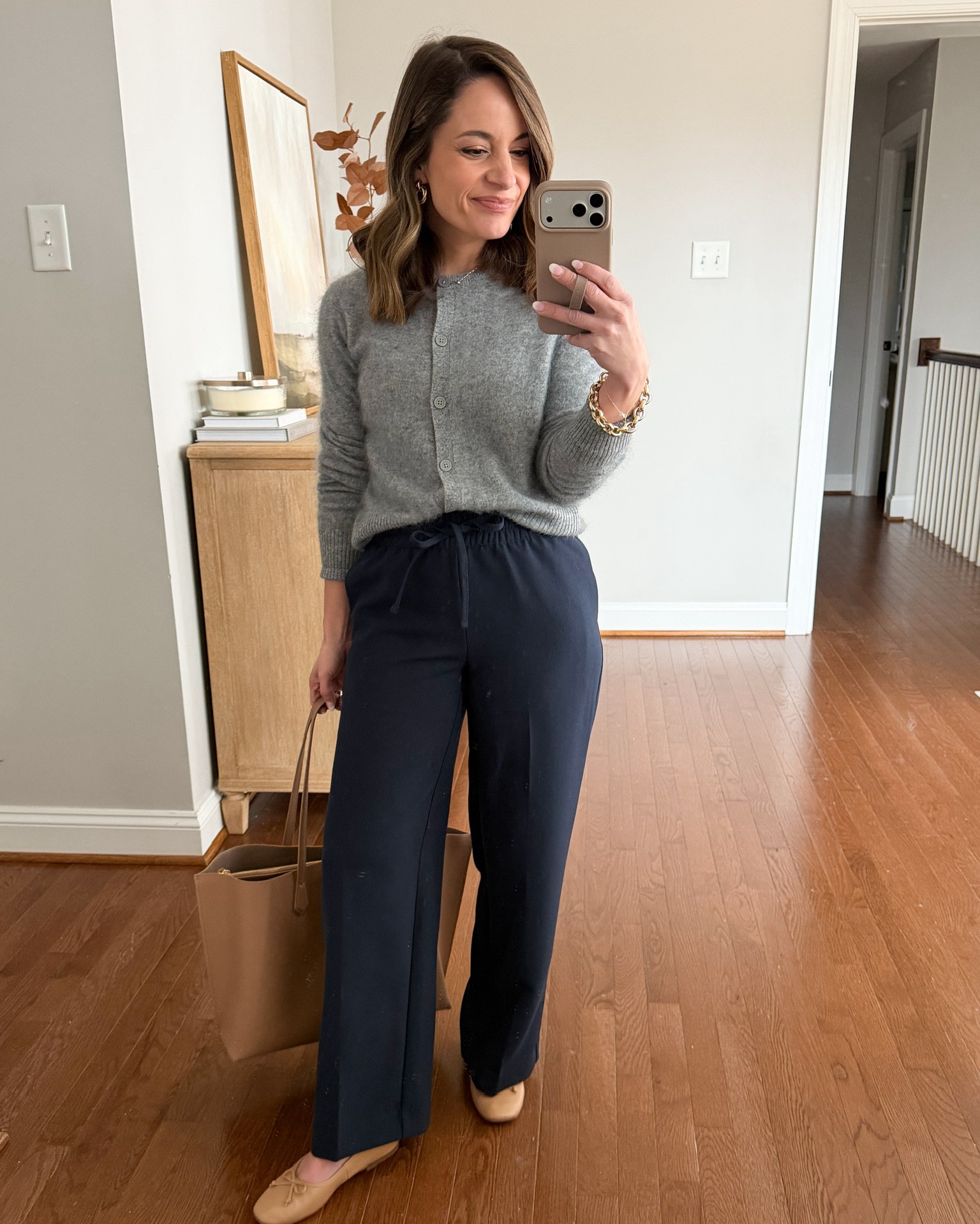One petite-friendly gray sweater styled three ways for the office!

Gray sweater (Quince): xs

Outfit 1:
Navy pants (Banana Republic Factory): petite xxs - 10” rise, 27” inseam
Flats (Sam Edelman): tts

Outfit 2:
Black turtleneck (J.Crew Factory): xxs
Black pants (Ann Taylor): petite 00 (curvy) - 10” rise 28.5” inseam
Belt (Aritzia)
Boots (J.Crew)
Bag (Quince)

Outfit 3:
Olive pants (Banana Republic): petite xs (10” rise, 26.5” inseam)
Tote (Quince)
Pointed toe flats: tts

My measurements for reference: I’m 4’10” and 105lbs. My bust, waist, and hip measurement is 32”, 24”, and 36”.

#LTKPetite #LTKSeasonal #LTKWorkwear